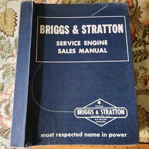 Vintage Briggs & Stratton Gas Engine Service Sales Factory Manual Book 1971